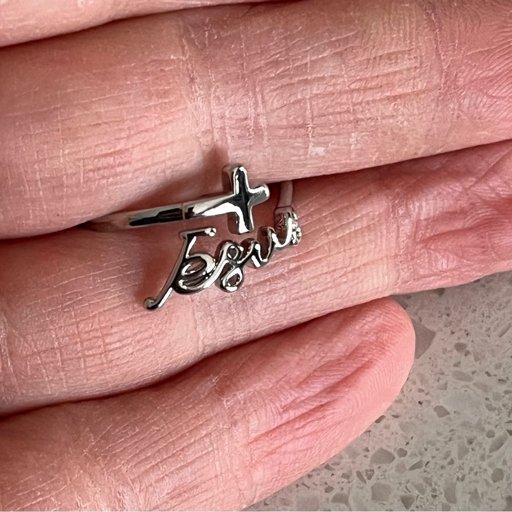 Jesus cross Design Cuff Ring - Picture 7 of 11